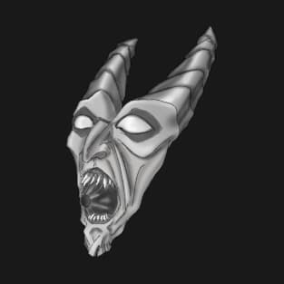 Angry Krampus Head Grayscale T-Shirt