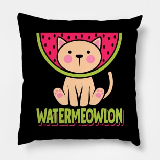 Watermelon cat Pillow