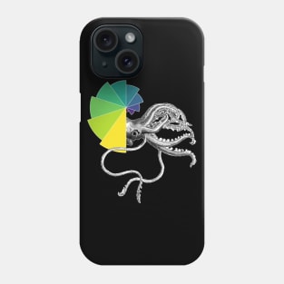 Ammonite Peacock Shell | Black Red Yellow Bar Chart Black Phone Case