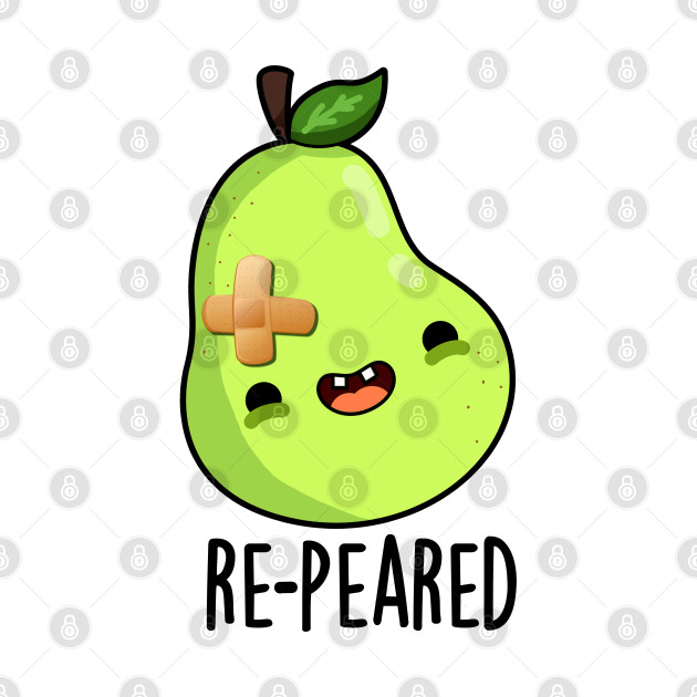Re-peared Cute Fruit Pear Pun - Fruit Pun - Kids T-Shirt | TeePublic