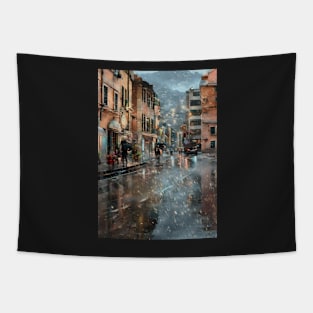 Rain in Nervi Tapestry