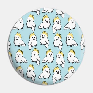 Cute White Cockatoo  Pattern Pin