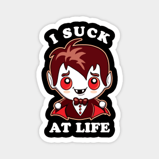 I Suck At Life | Cute Vampire Magnet