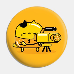 yellow cat cameramen profession Pin