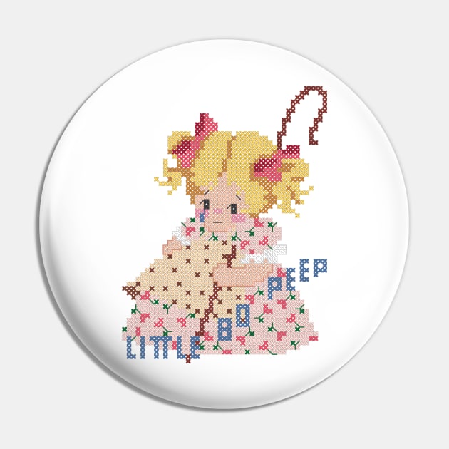 Little Bo Peep Has Lost Her Sheep Cross Stitch Pin by inotyler