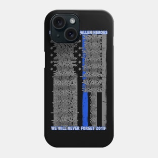 2019 Police Officer Memorial - Thin Blue Line Family Phone Case