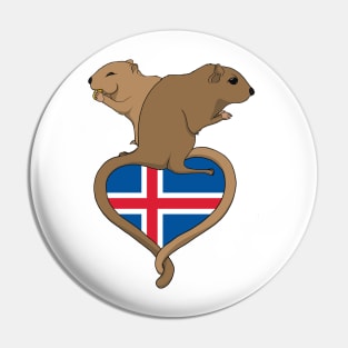 Gerbil Iceland (light) Pin