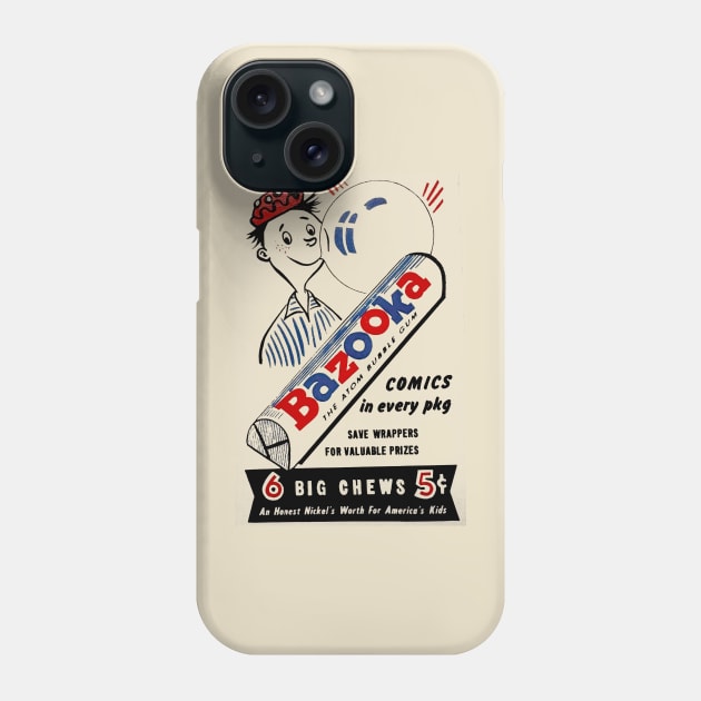 Bazooka Joe retro graphic Phone Case by HAPPY TRIP PRESS