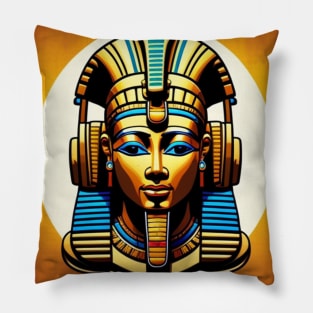 Golden Egyptian Music Pharaoh Pillow