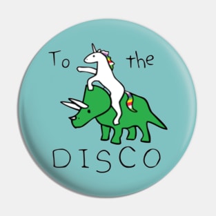 Unicorn Riding Dinosaur Pin