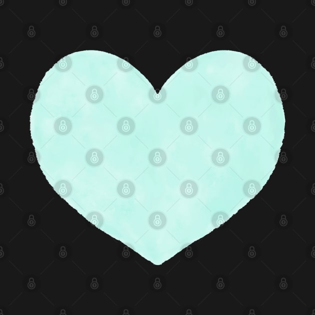 Watercolor Hearts - Mint and Dark Green Palette by AmyBrinkman