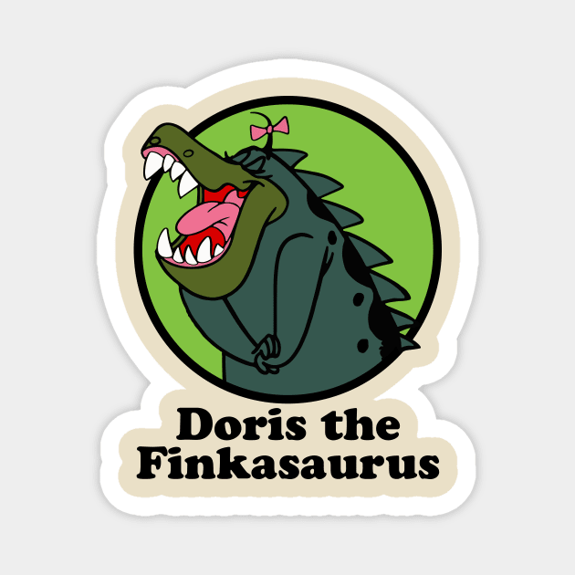 Doris the Finkasaurus Magnet by Fresh Fly Threads