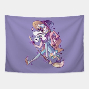 Corny magician magical unicorn pun Tapestry