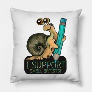 Support Small Artists Snail Pillow