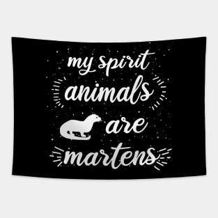 Vintage cute marten animals saying lover Tapestry