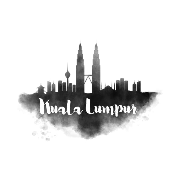 Kuala Lumpur watercolor by kursatunsal