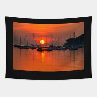 Sunrise on Salem Harbor Salem MA Tapestry