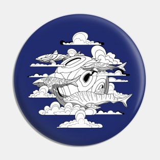 school of sharks in the sky Pin