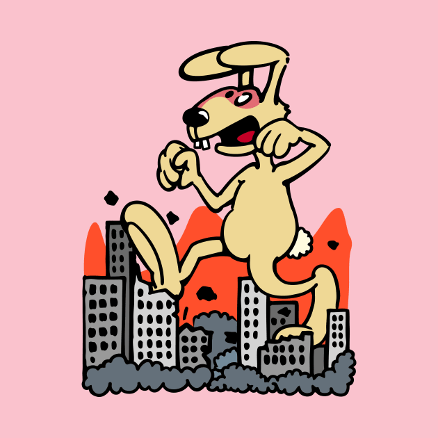 Monster Rabbit destroys City by schlag.art