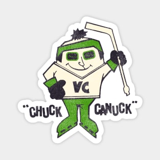 Chuck Canuck Retro Defunct Ice Hockey Mascot Magnet