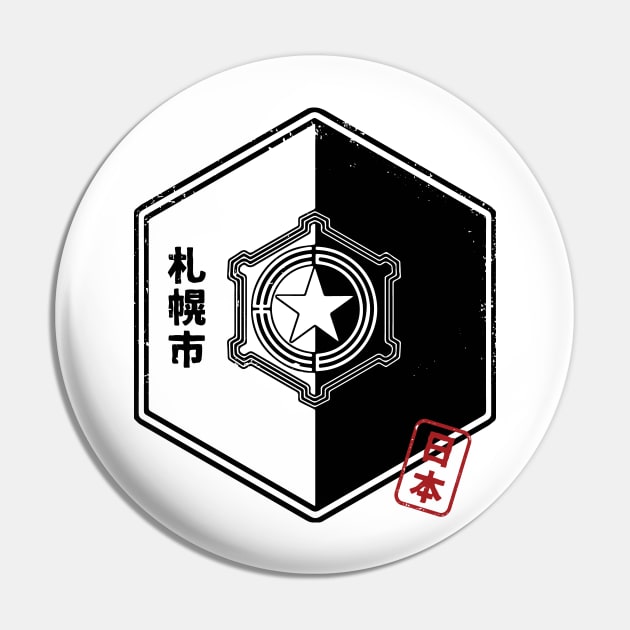 SAPPORO CITY Japanese Municipality Design Pin by PsychicCat