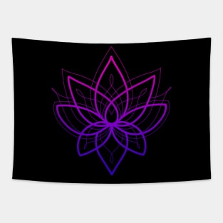 Lace lotus flower mandala purple Tapestry