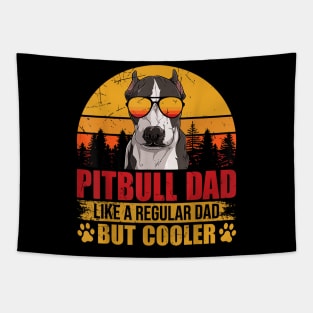 Pitbull Dad Like A Regular Dad But Cooler Vintage Tapestry