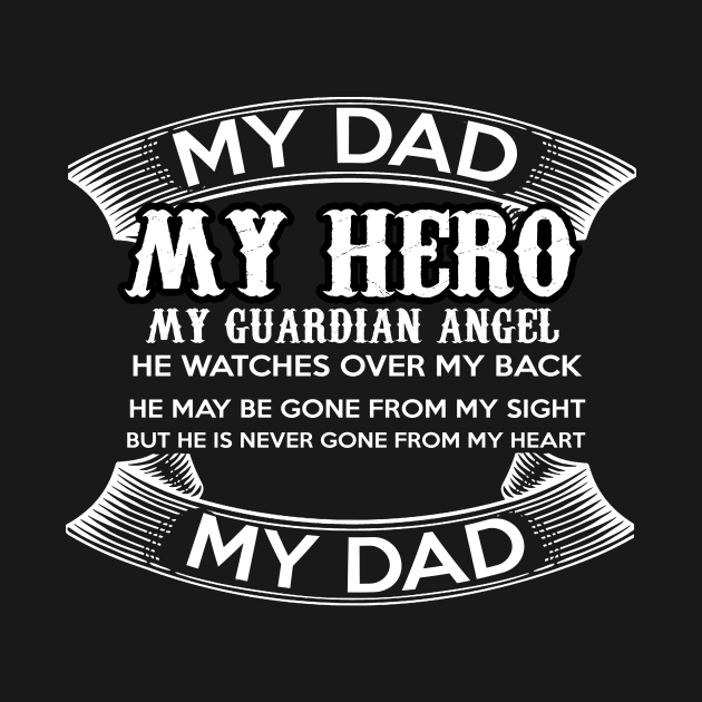 My Dad, my hero, my guardian angel. He watches over my back, he may be gone, but he is never gone from my heart ! from my sight by UmagineArts