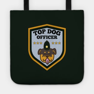 Top Dog Officer Police K9 Logo Illustration Tote