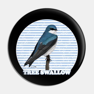 Tree Swallow Bird Watching Birding Ornithologist Gift Pin