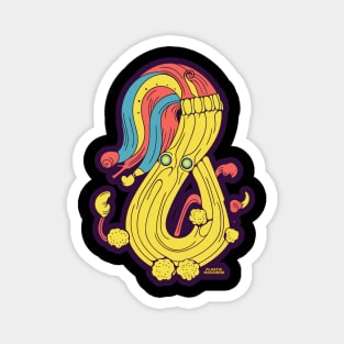 Plastic Macaroni Boho Trippy Hippy Penne Magnet