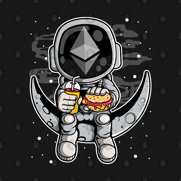 Astronaut Fastfood Ethereum Crypto ETH Coin To The Moon Crypto Token Cryptocurrency Wallet Birthday Gift For Men Women Kids by Thingking About