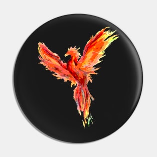 Posterized phoenix Pin