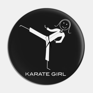 Funny Womens Black Belt Karate Pin