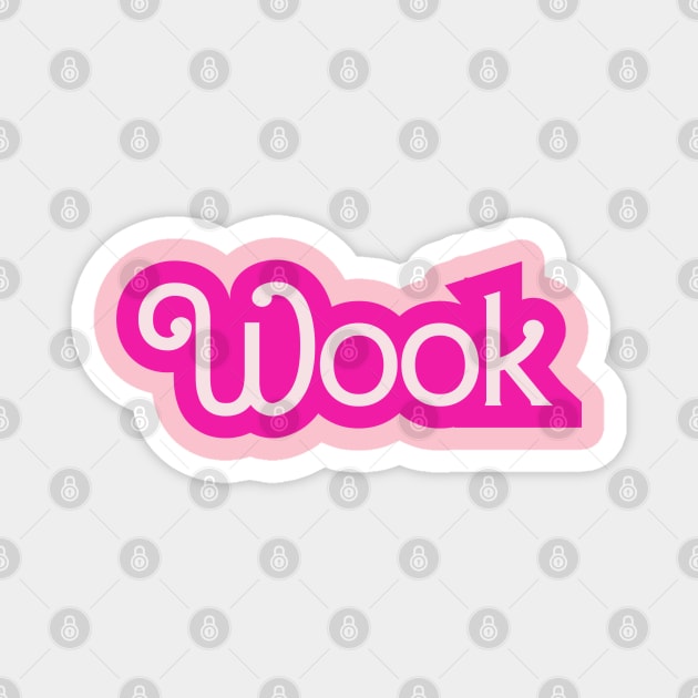 Wook Baby Doll Hot Pink Barbie Font Magnet by GypsyBluegrassDesigns