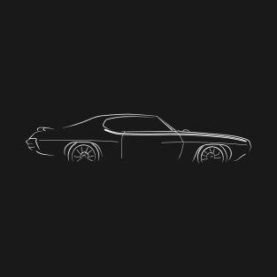 1970 Pontiac GTO - The Judge - profile stencil, white T-Shirt