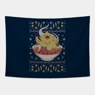 Fat Chocobo Ramen Christmas Tapestry