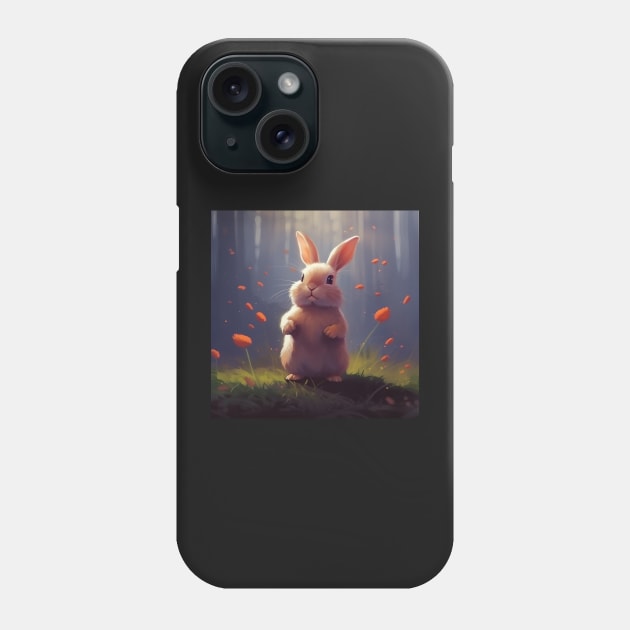 Whiskers and Wiggles: The Magical World of Rabbits Phone Case by Boiledpancakes