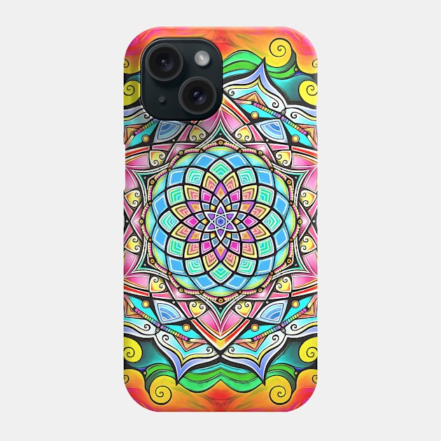 Mandala Hand-Drawn 2 Phone Case by Master Spektr