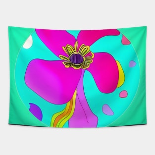 Psychedelic Flower 3 | AI Generated design by @remlorart T-Shirt Tapestry