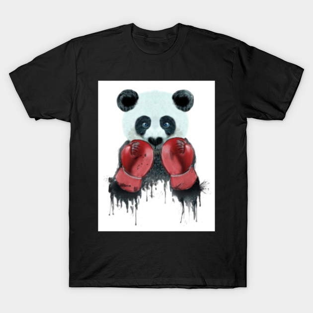 panda boxing gloves on panda t shirt teepublic