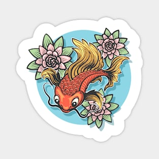 Koi Fish hand drawn illustration Magnet