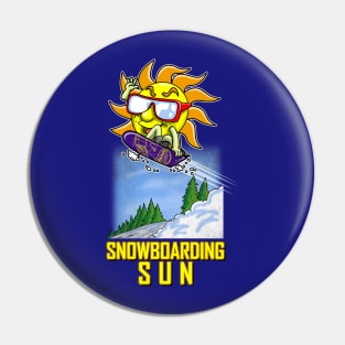 Snowboarding Sun Pin