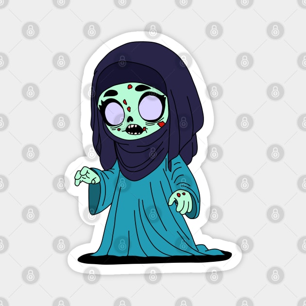 Cute Saudi Arabian Zombie Magnet by H. R. Sinclair