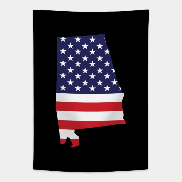 Alabama State Shaped Flag Background Tapestry by anonopinion