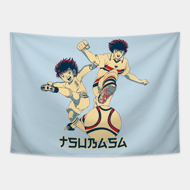 Captain Tsubasa Popart Tapestry by masnono