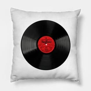 Buffalo Gift Retro Musical Art Vintage Vinyl Record Design Pillow