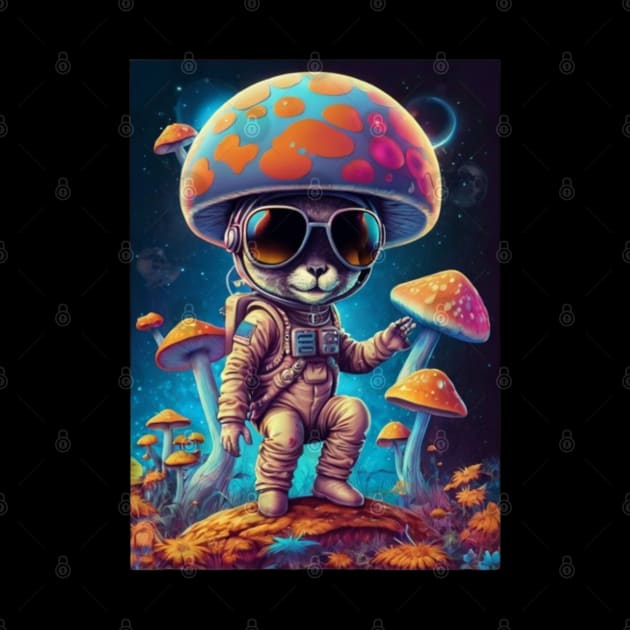 Techno Astronaut T-Shirt - Techno Organism - Catsondrugs.com - Techno, rave, edm, festival, techno, trippy, music, 90s rave, psychedelic, party, trance, rave music, rave krispies, rave flyer by catsondrugs.com