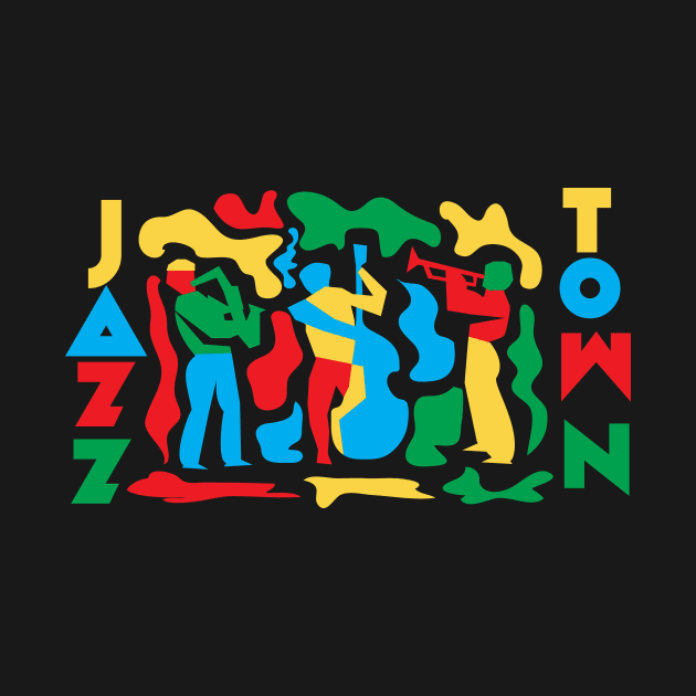 Jazz Town  - Colorful Jazz Themed Design by jazzworldquest