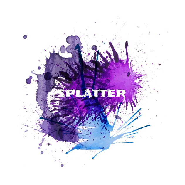 Splatter on Purple by swagmaven